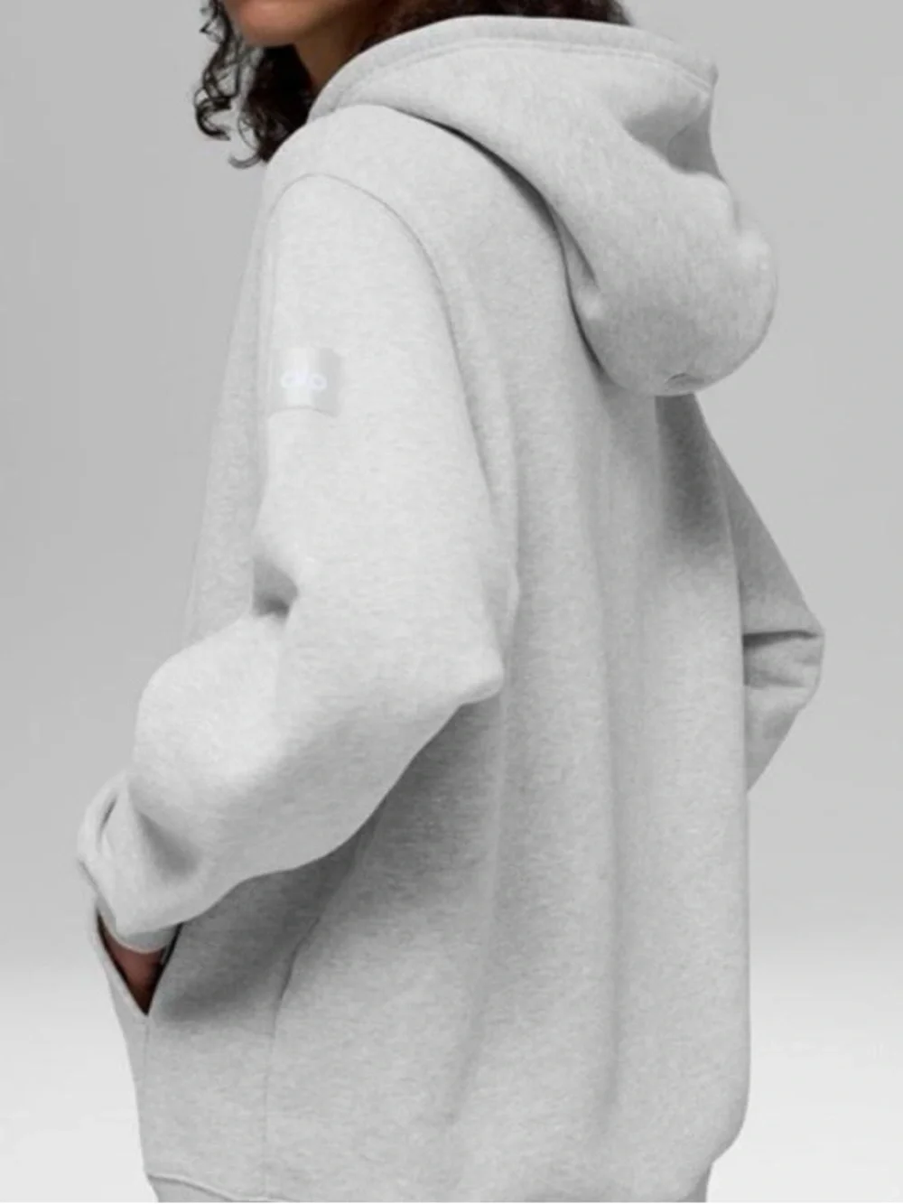 ALO Yoga Renown Gray Full-Zip Hoodie